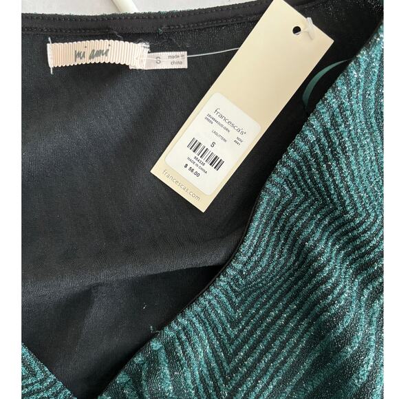 Francesca's Aubrey Glitter Dress Knit Mini Size Small - Picture 4 of 10